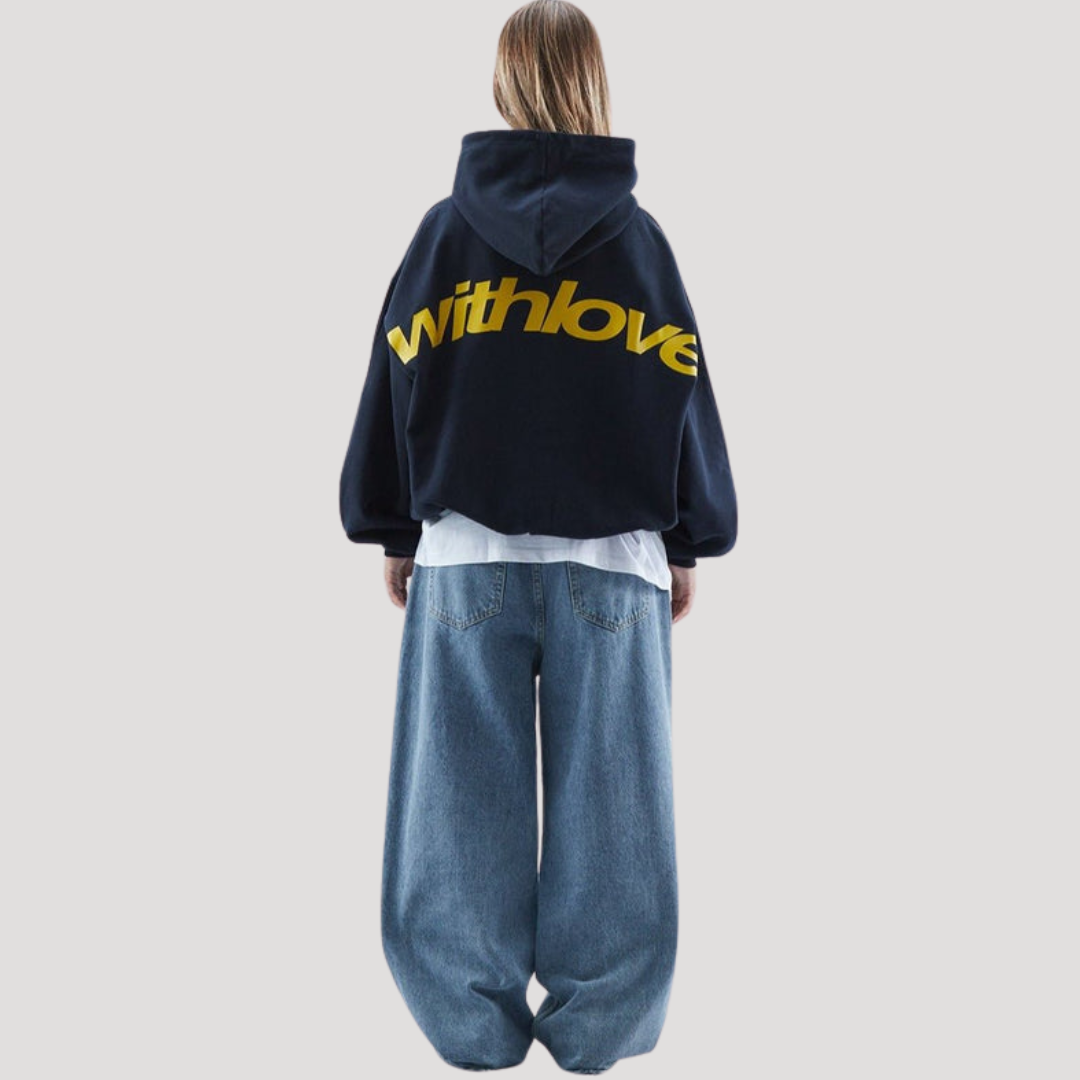 Hoodie Dames Oversized met Grafische Print Capuchon Kengoeroe Zak Streetwear Loungewear Comfortabel Hip | Sulvida
