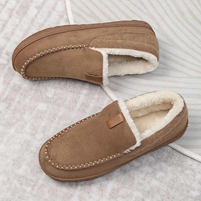 Chaussons pour homme en laine synthétique Chauds Modèle d’hiver Confortables pour la maison Design doux Pantoufles 40-50 | Sulvida