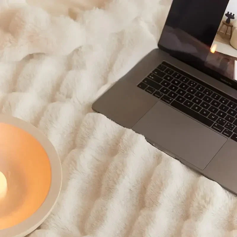 Luxe plaid pluche fleece voor bank en bed warm zacht alle seizoenen decoratief woonkamer slaapkamer deken | Sulvida