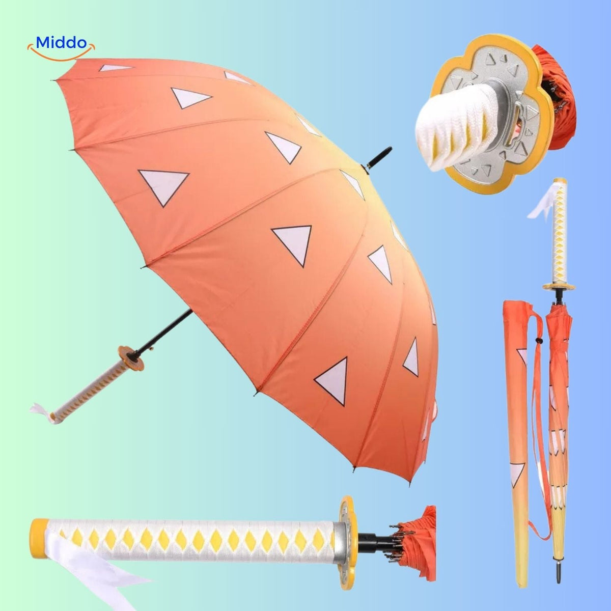 Animeparaplu met UV-bescherming Japanse Paraplu Lichtgewicht Parasol Zonbescherming Regenscherm Compact | Sulvida