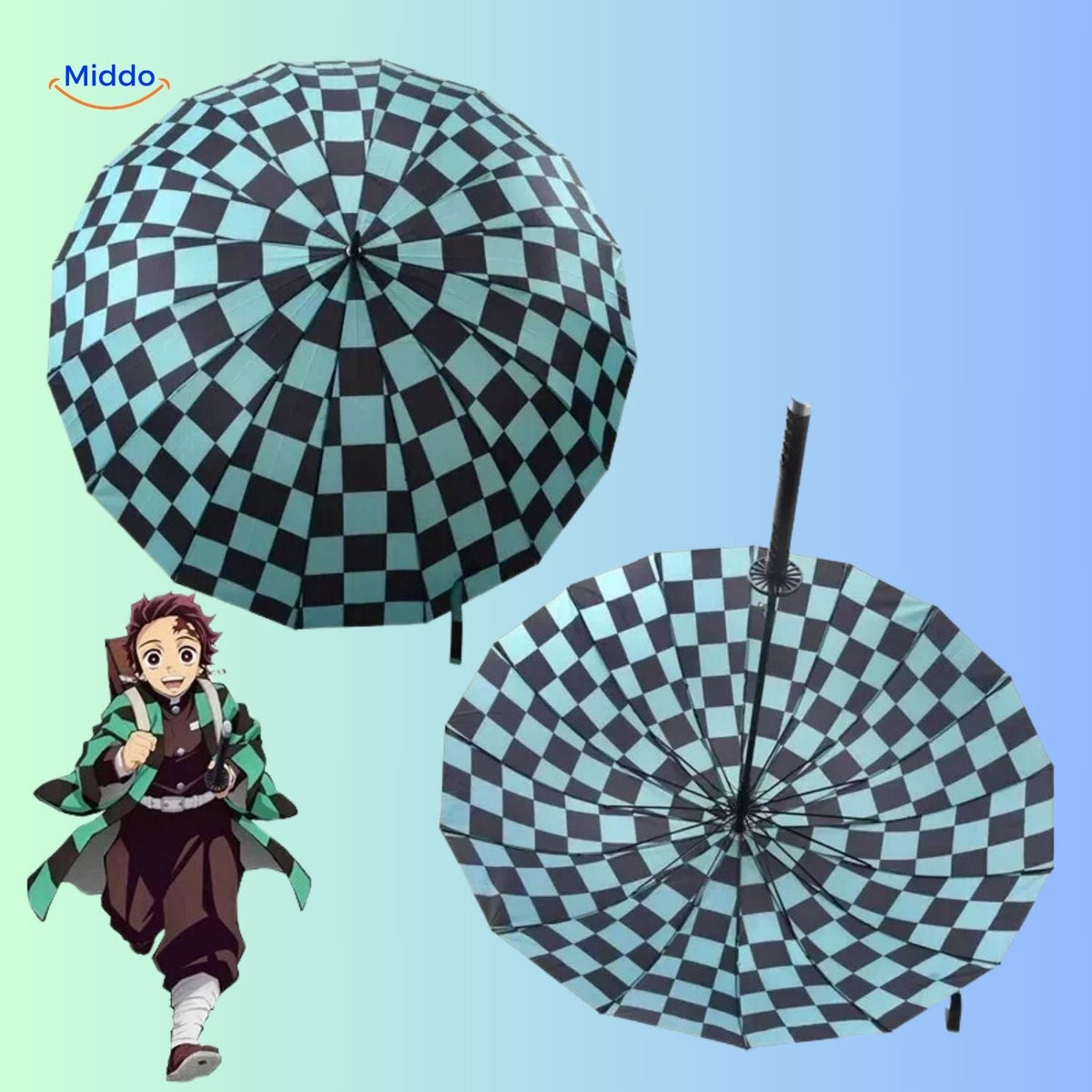 Animeparaplu met UV-bescherming Japanse Paraplu Lichtgewicht Parasol Zonbescherming Regenscherm Compact | Sulvida