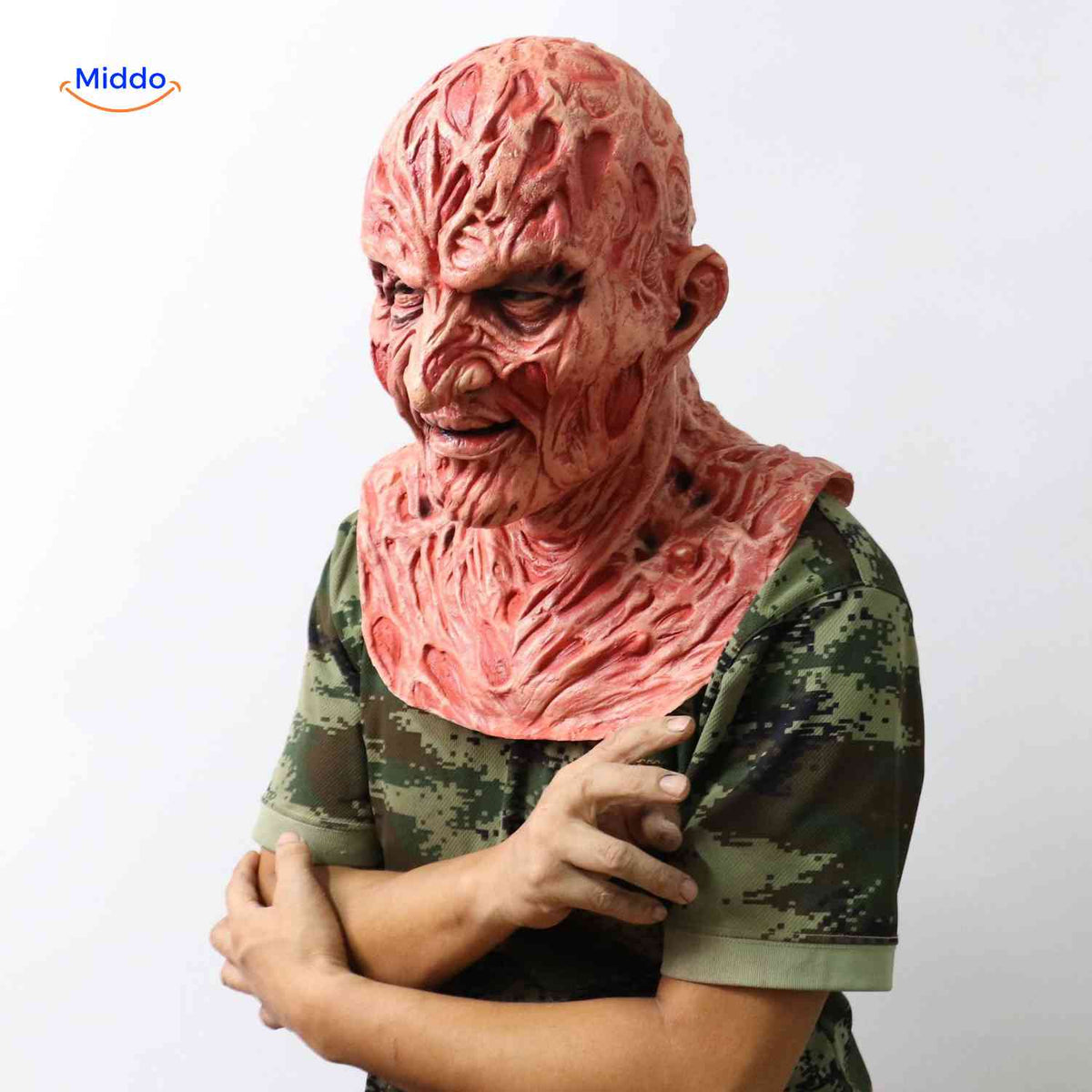 Griezelmasker Halloween Horror Zombiemasker met Realistische Details Verbrande Zombie Eng Griezelig Kostuum | Sulvida