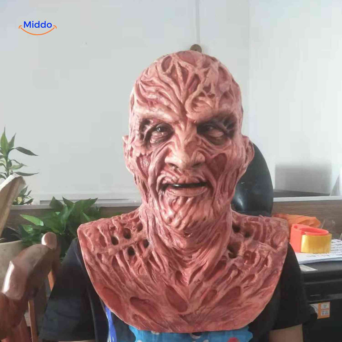 Griezelmasker Halloween Horror Zombiemasker met Realistische Details Verbrande Zombie Eng Griezelig Kostuum | Sulvida
