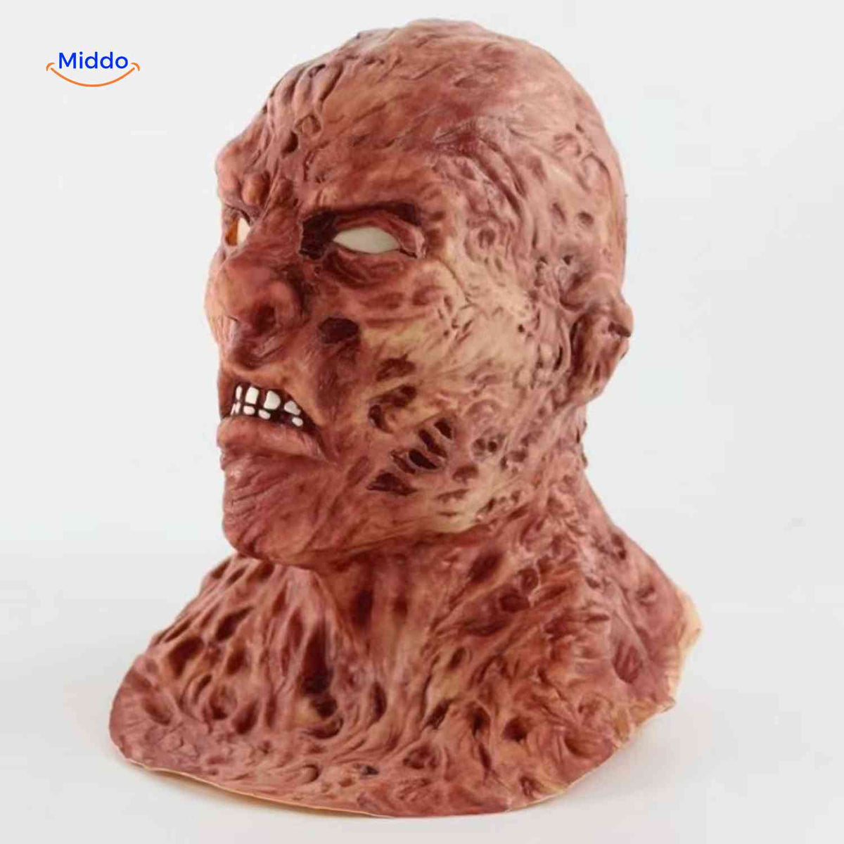 Griezelmasker Halloween Horror Zombiemasker met Realistische Details Verbrande Zombie Eng Griezelig Kostuum | Sulvida