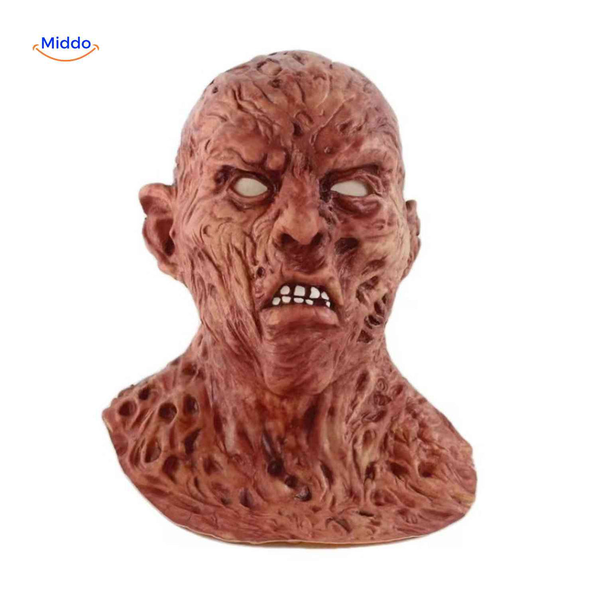 Griezelmasker Halloween Horror Zombiemasker met Realistische Details Verbrande Zombie Eng Griezelig Kostuum | Sulvida