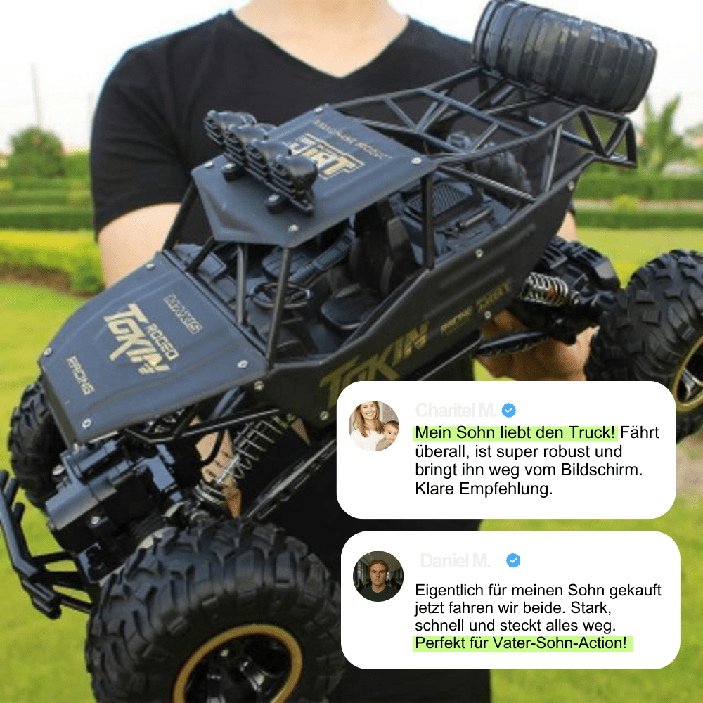 Afstandsbestuurbare Monstertruck 1:12 Schaal 4x4 Offroad RC Auto voor Kinderen en Volwassenen 50m Bereik 2.4 GHz | Sulvida