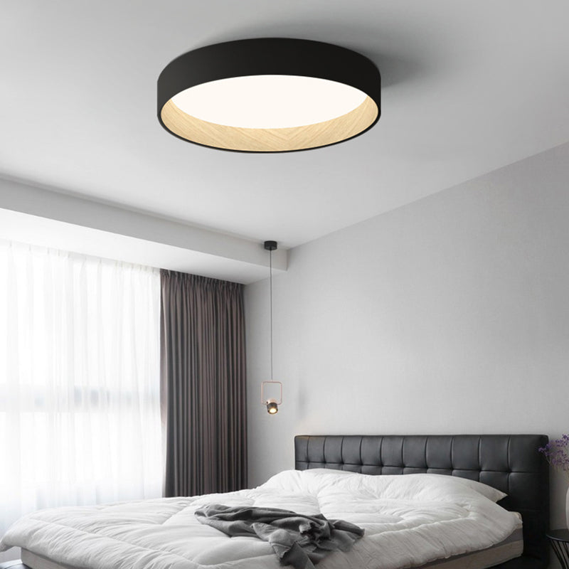 Moderne Ronde Plafondlamp LED Metaal Acryl Dimbaar Minimalistisch Design Wit Grijs Zwart Slaapkamer Woonkamer | Sulvida