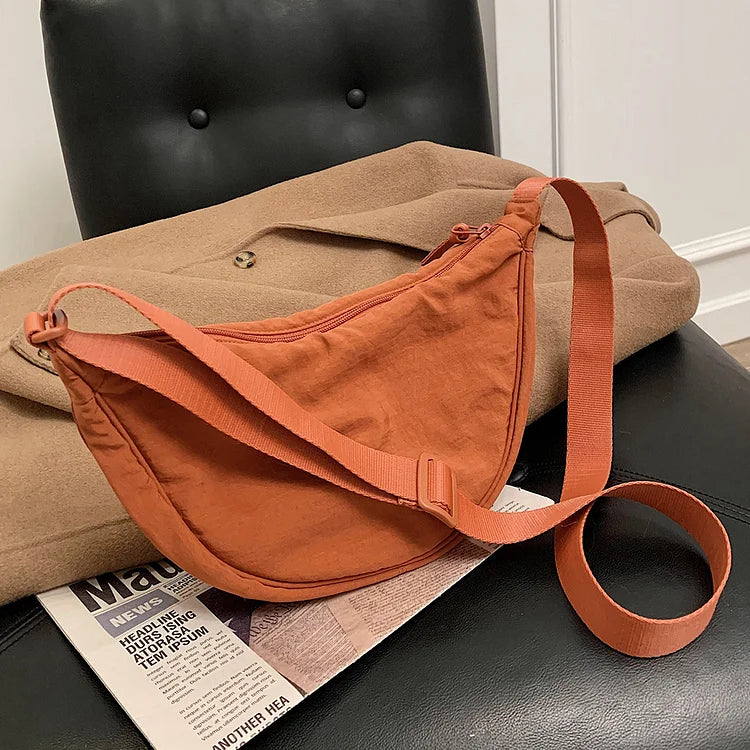 Schoudertas Knödelvorm 31×16×9cm Nylon Crossbody Damestas Lichtgewicht Trendy Stijlvolle Draagtas Compact | Sulvida