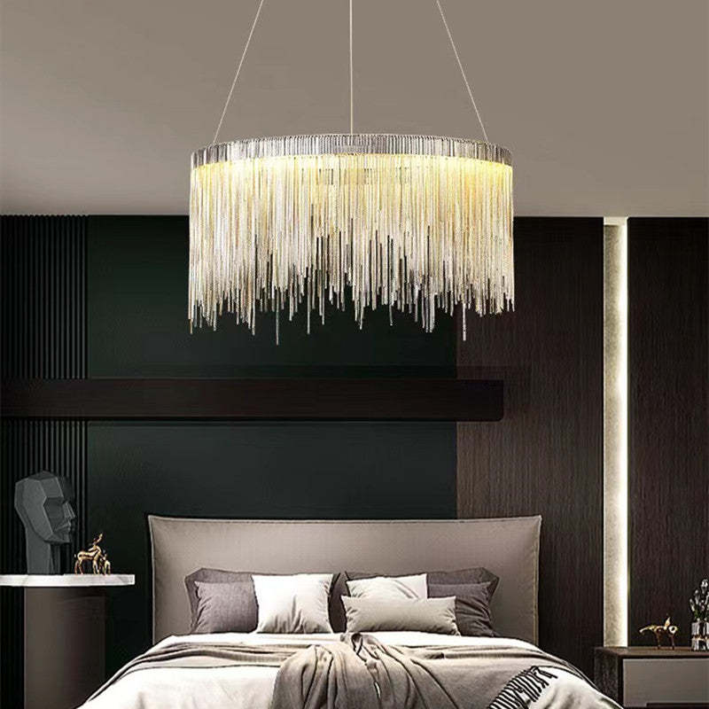 Hanglamp Metalen Kettingkraal LED Goud Zilver Dimbaar Woonkamer Eetkamer Slaapkamer Modern Design Luxe | Sulvida