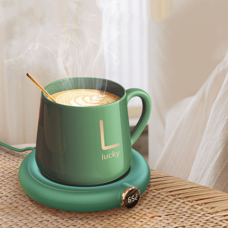 Chauffe-boisson USB rond et compact pour café et thé, bureau et télétravail, garde les boissons au chaud, chauffe-tasse | Sulvida
