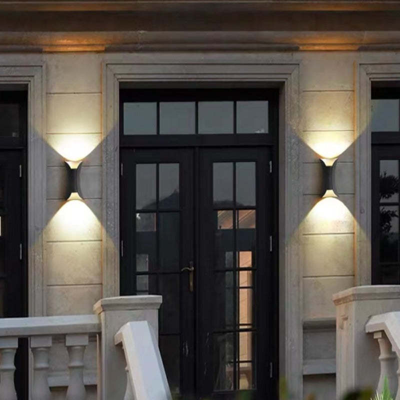 LED Wandlamp Gebogen Ontwerp voor Buiten IP65 Waterbestendig Moderne Tuinverlichting Zwart Wit Goud Buitenmuur | Sulvida