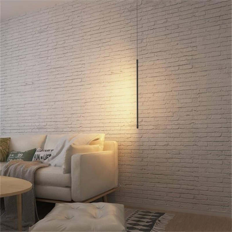 Moderne Hanglamp Zwart Metaal Acryl LED-Strip Slaapkamer Eetkamer Woonkamer Lineair Design Stijlvolle Verlichting | Sulvida