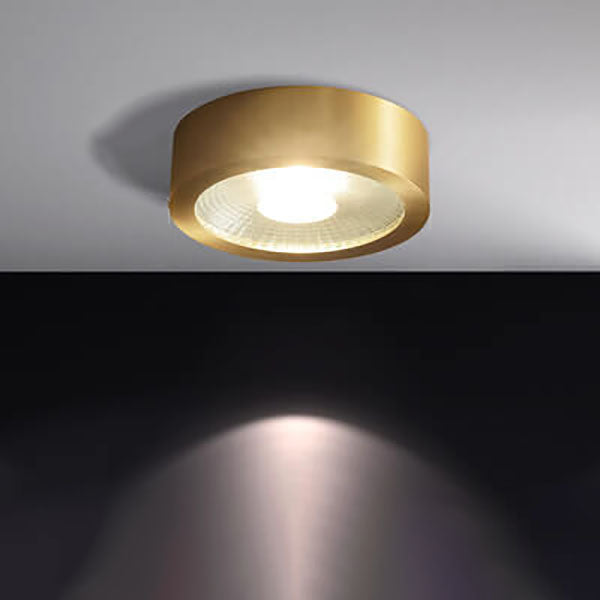 Plafondlamp rond koper ultradun LED geïntegreerd 8-12 cm directe montage warm wit koel wit voor hal woonkamer | Sulvida