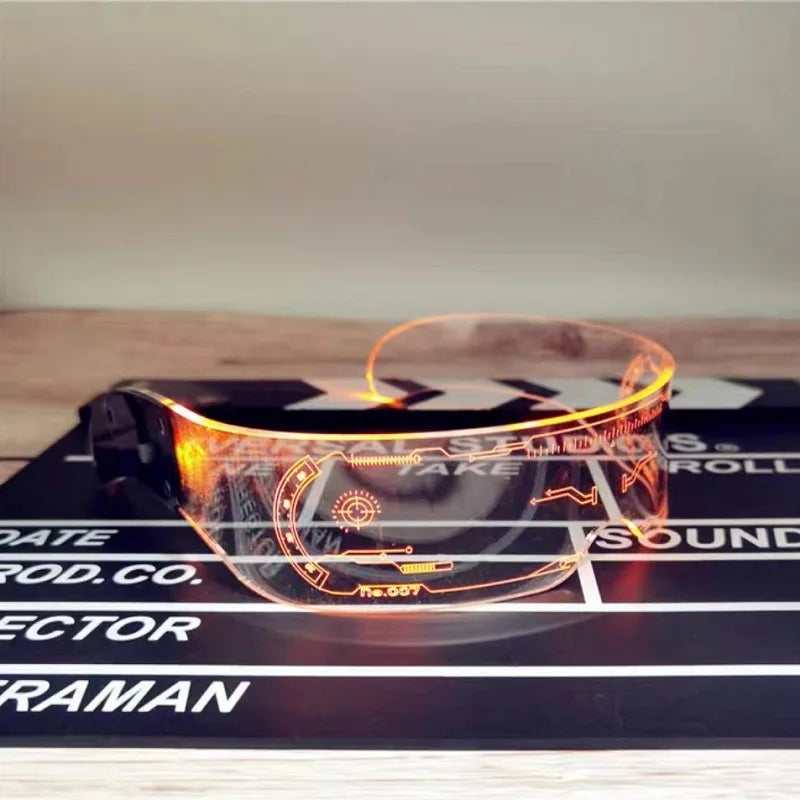 LED Visor Bril Futuristisch Design – Oplaadbare Lichtgevende Eyewear voor Festivals Clubs Feesten Cosplay | Sulvida