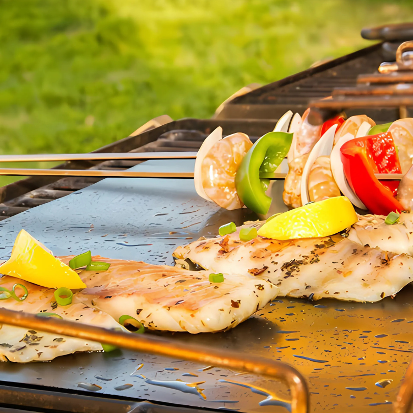 Herbruikbare Anti-aanbak Grillmat Hittebestendig Zwart voor BBQ Grill Barbecue Bakoven Keuken en Buiten | Sulvida