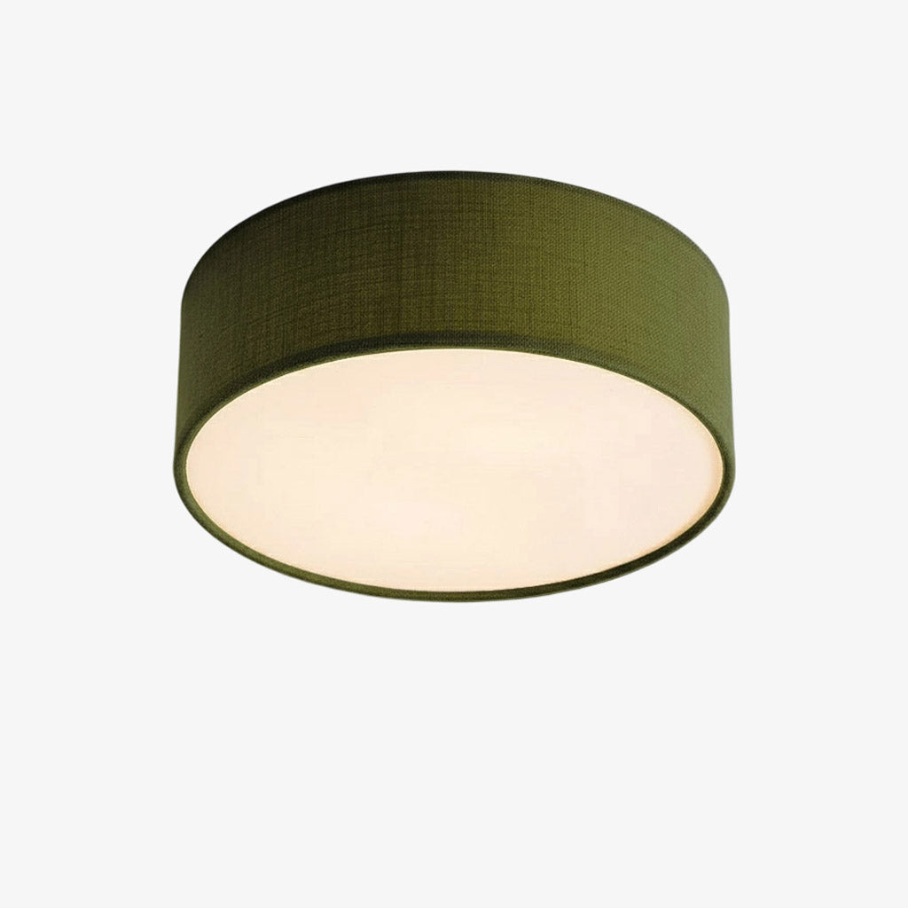 Plafondlamp Linnen Trommel Natuurlijk Textiel Warm Dimbaar Licht Stijlvol Design Slaapkamer Woonkamer Eetkamer | Sulvida