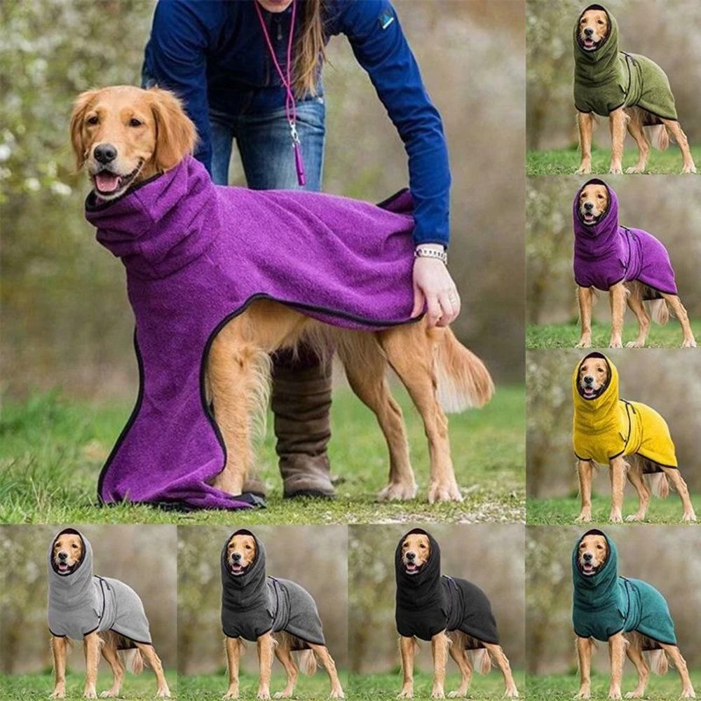 Verstelbare Badjas voor Huisdieren Microvezel Absorberend Hond Kat Droger Badjasje Comfortabel Zachte Handdoek | Sulvida
