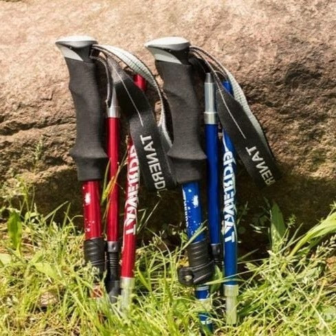 Telescopische Wandelstok Verstelbaar Inklapbaar - Trekkingstok Aluminium Zwart Rood Blauw Outdoor Trekking | Sulvida