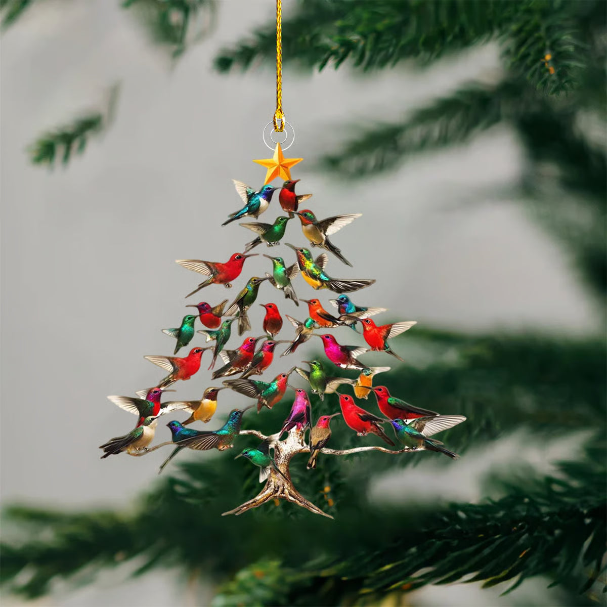 Kristallen Vogel Ornament – Decoratief Kerstfiguurtje met Kleurreflectie en Ophangkoord voor Raam of Kerstboom | Sulvida