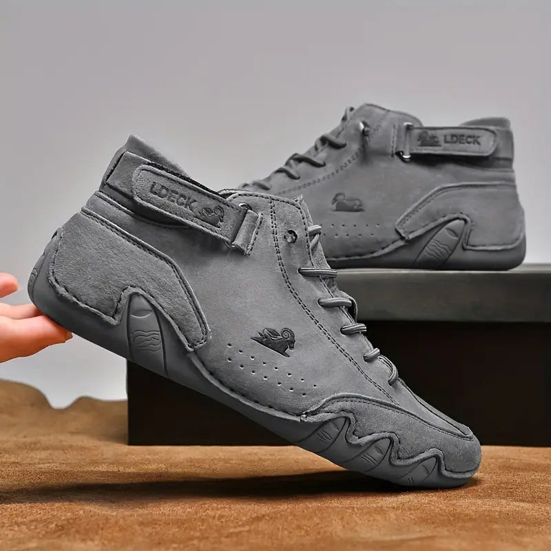 Waterdichte Herenschoenen Hoog met Elastische Sluiting Modern Stoer Ontwerp Leer Comfortabel Casual Dagelijks | Sulvida