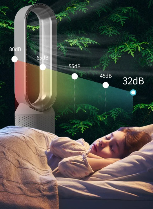 Torenventilator met Verwarming en UV-Luchtzuivering Ionisator 3-in-1 Klimaatbeheersing Bladloos Jaar | Sulvida