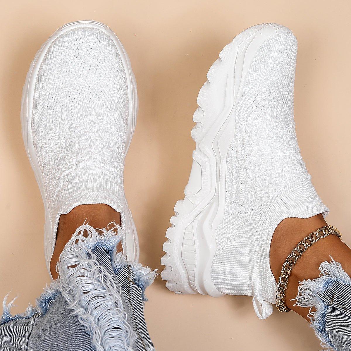 Ergonomische Instapschoenen Wit Unisex – Loopcomfort Orthopedisch Schuim Dagelijks Draaggemak Antislip Zool | Sulvida