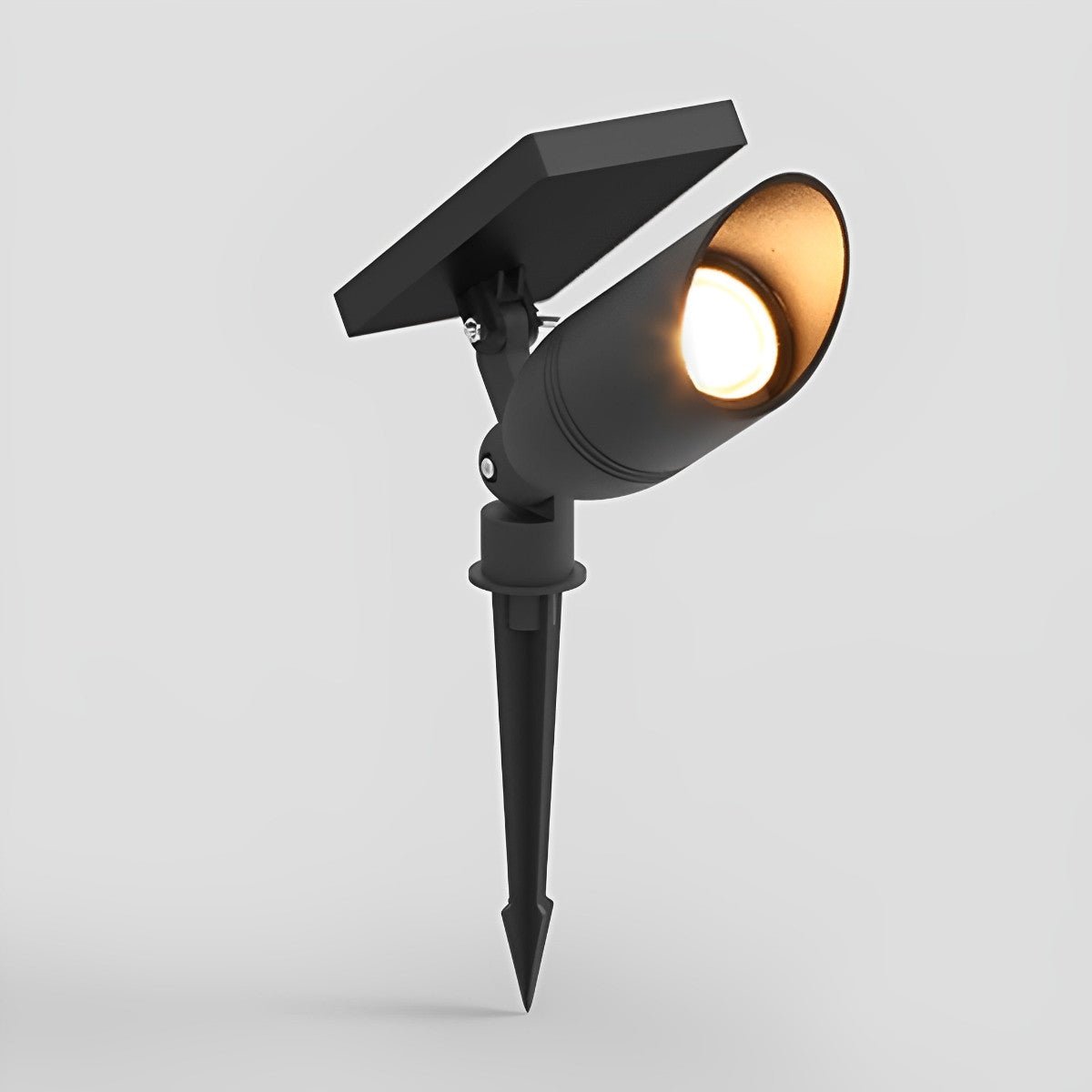LED Grondspot Aluminium Zwart IP65 Waterdicht Tuinverlichting Warm Wit Hardwired Solar Gazonlamp Buitenverlichting | Sulvida