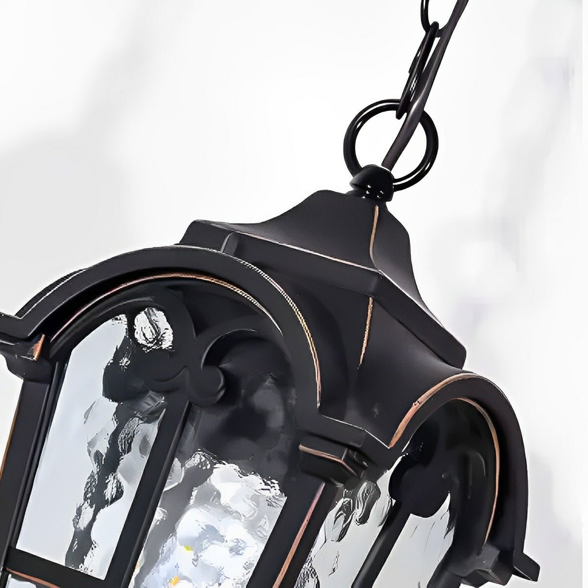 Hanglamp Buiten LED Zwart Lantaarn Vintage Kruisvorm Waterdicht Aluminiumlegering Tuinverlichting Terras | Sulvida
