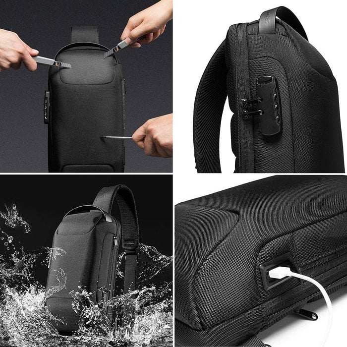 Sac bandoulière antivol avec fermetures éclair dissimulées, cadenas à combinaison et bandoulière réglable pour un usage quotidien et les voyages | Sulvida