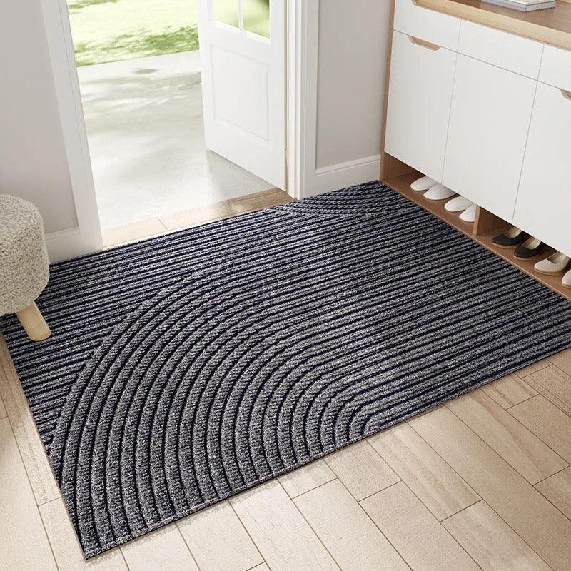 Schoonloopmat Antislip PVC Binnenshuis Buitenshuis Groen Grijs Khaki Deurmat Vuilvangende Matje Entree | Sulvida