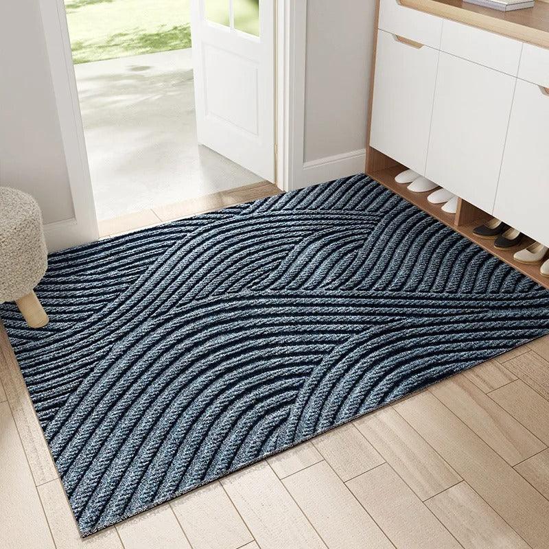 Schoonloopmat Antislip PVC Binnenshuis Buitenshuis Groen Grijs Khaki Deurmat Vuilvangende Matje Entree | Sulvida