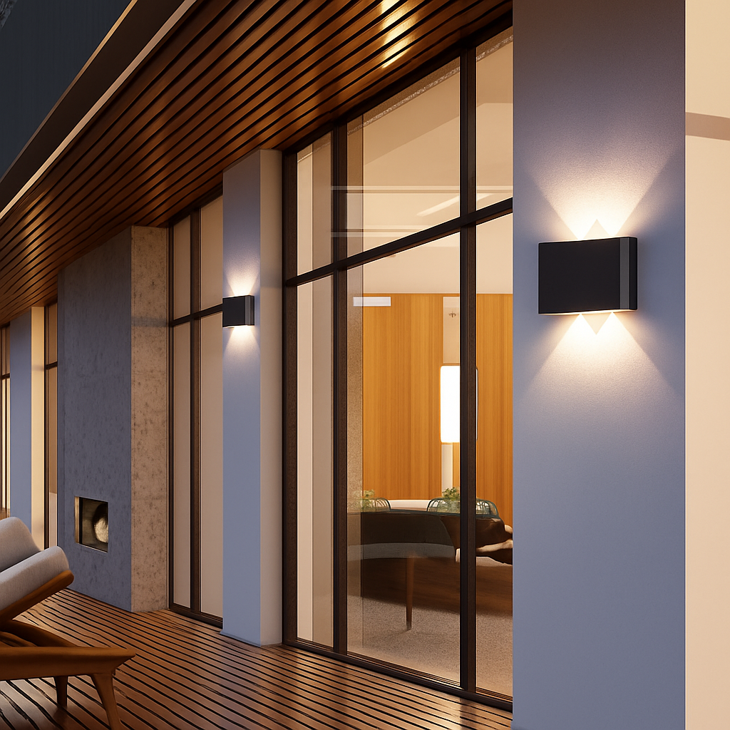 LED Wandlamp Voor Buiten Zwart of Wit Modern Geometrisch Lichteffect Waterdicht Tuinverlichting Buitenlamp | Sulvida