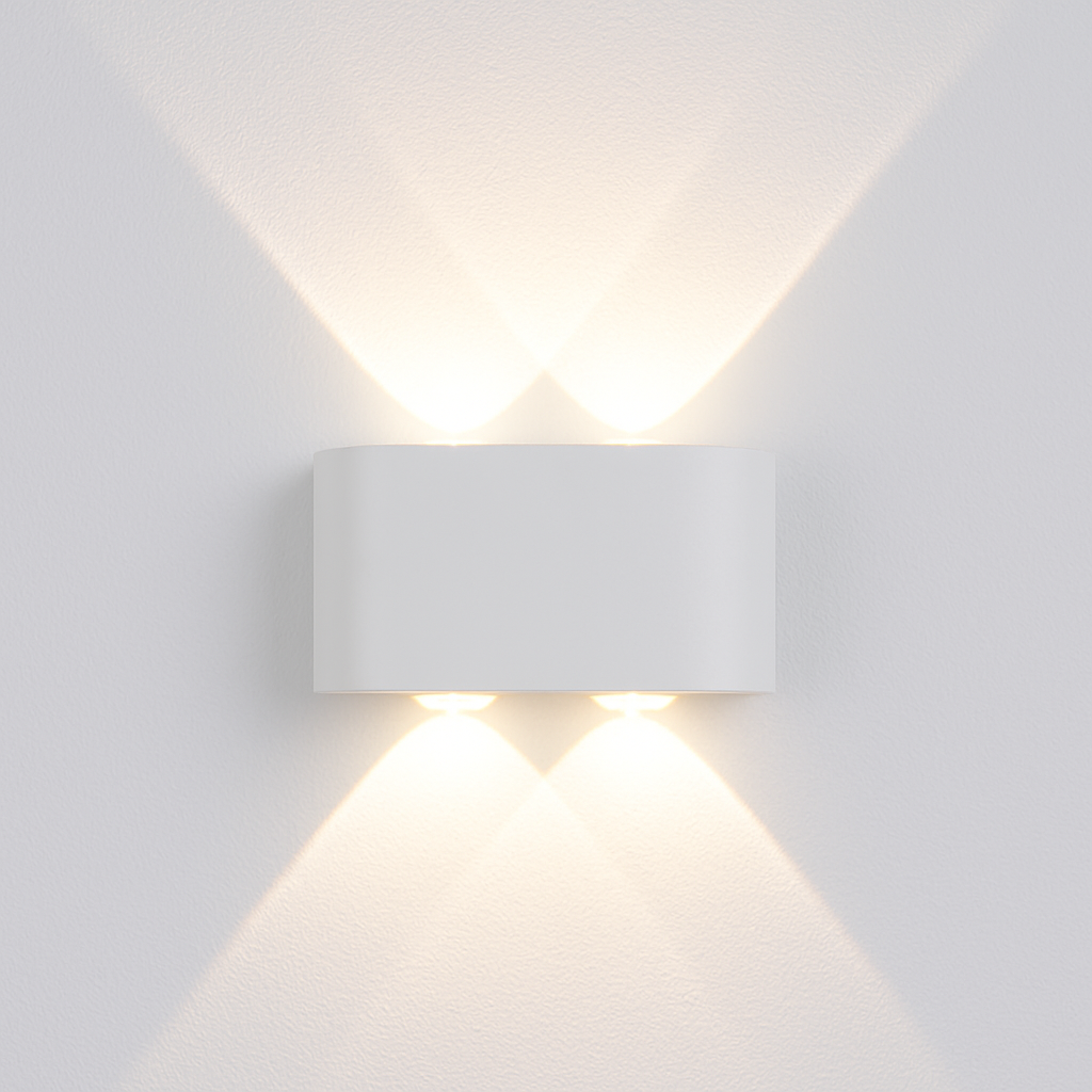 LED Wandlamp Voor Buiten Zwart of Wit Modern Geometrisch Lichteffect Waterdicht Tuinverlichting Buitenlamp | Sulvida
