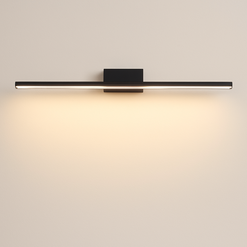 LED Badkamerspiegel Wandlamp Rechthoekig Zwart Wit Metaal Aluminium Moderne Verlichting Spiegellamp Badkamer | Sulvida