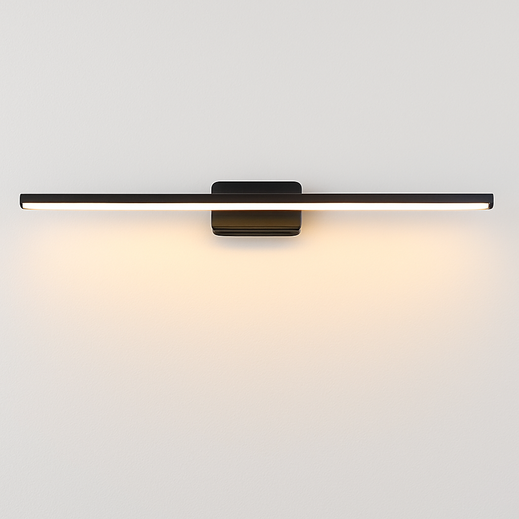LED Badkamerspiegel Wandlamp Rechthoekig Zwart Wit Metaal Aluminium Moderne Verlichting Spiegellamp Badkamer | Sulvida
