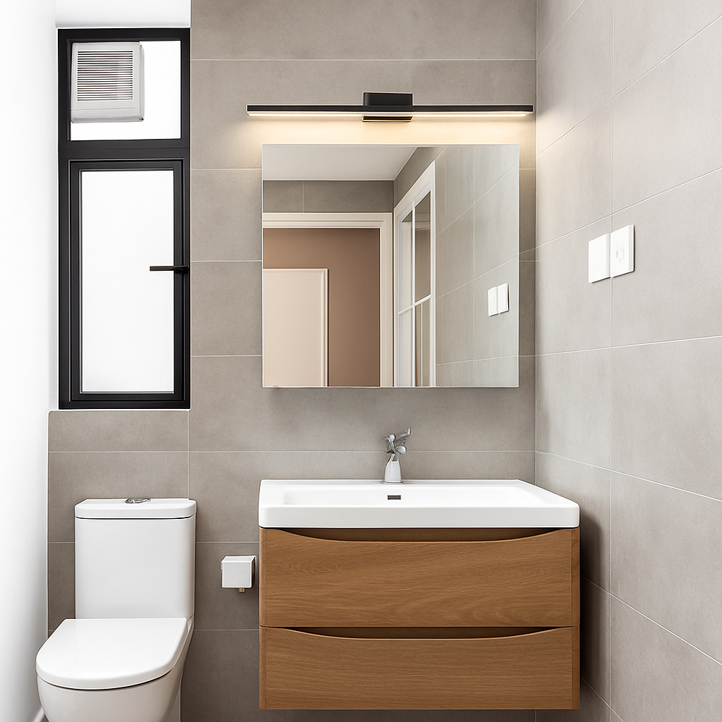 LED Badkamerspiegel Wandlamp Rechthoekig Zwart Wit Metaal Aluminium Moderne Verlichting Spiegellamp Badkamer | Sulvida