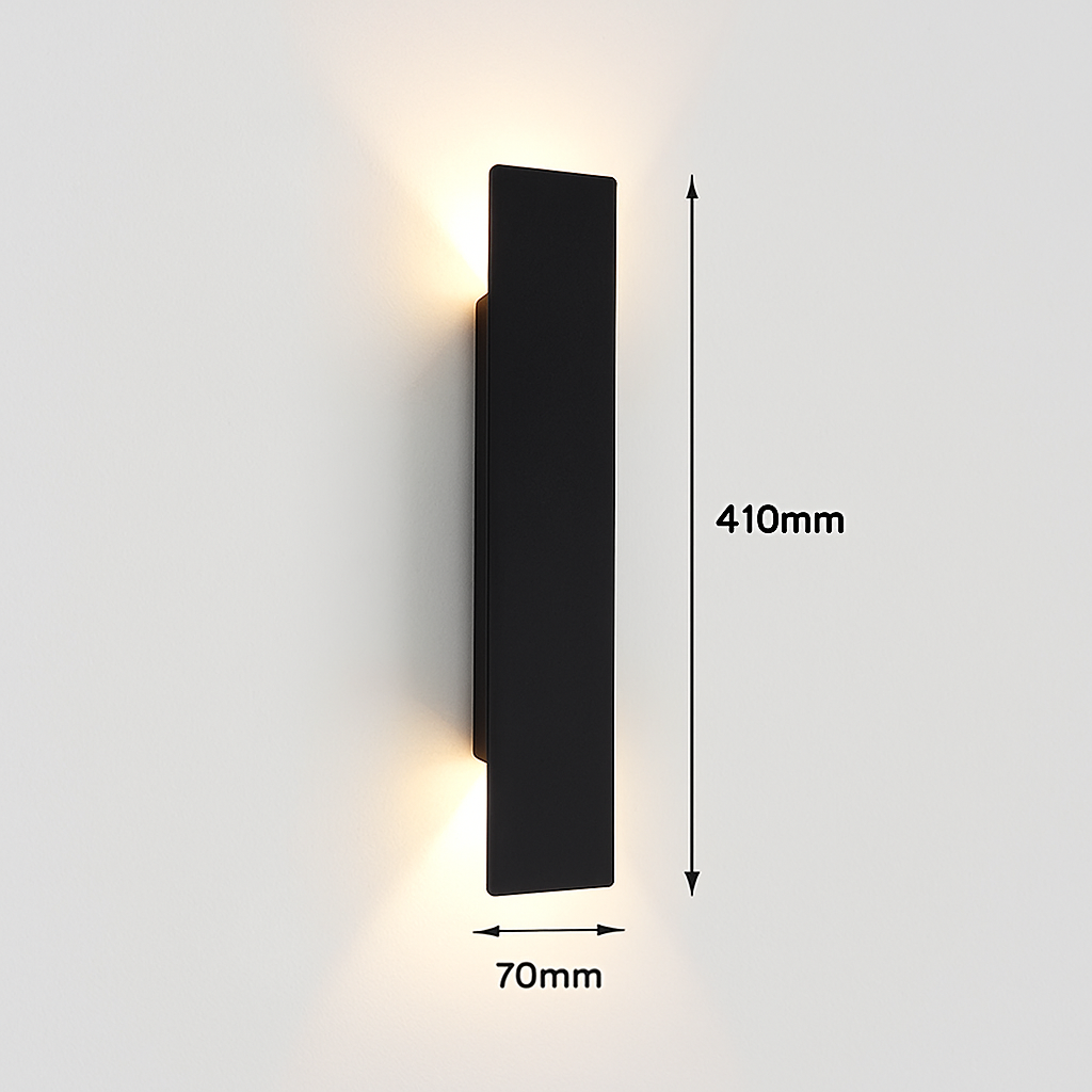 Design wandlamp aluminium dubbel lichteffect woonkamer hal gang slaapkamer 6W 18W LED verlichting modern | Sulvida