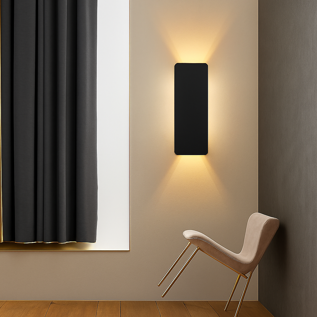 Design wandlamp aluminium dubbel lichteffect woonkamer hal gang slaapkamer 6W 18W LED verlichting modern | Sulvida