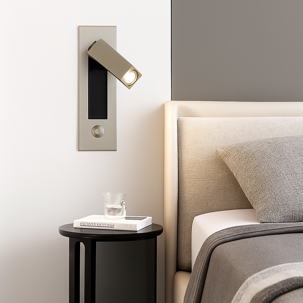 Inbouw LED Wandlamp Vierkant Aluminium Leeslamp Zwart Wit Nikkel Hoofdeinde Muur Verlichting Foyer Hotel | Sulvida