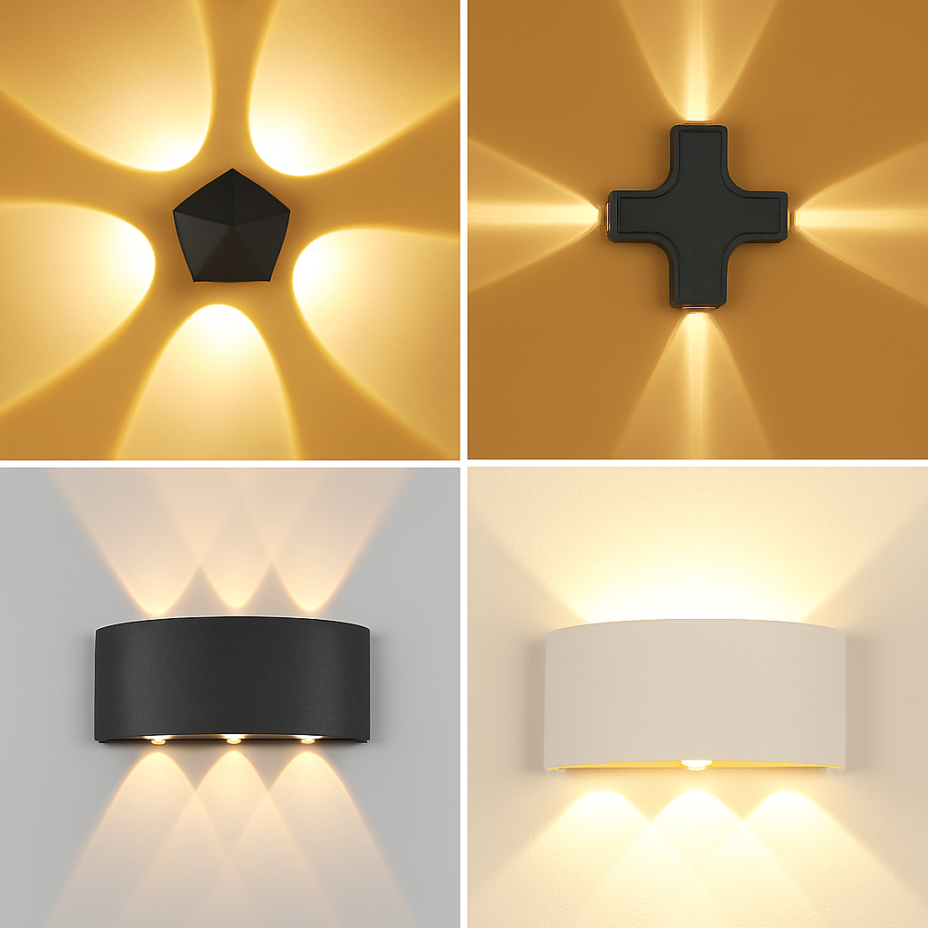 LED Wandlamp Vierkant Modern Design Binnen Buiten Zwart Wit 2W-10W Interieur Buitenverlichting Woonkamer | Sulvida
