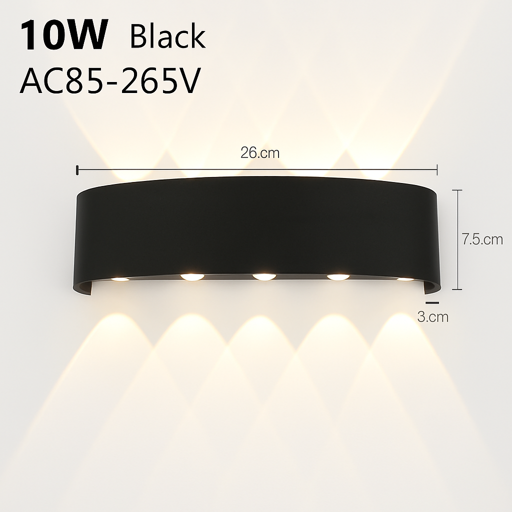 LED Wandlamp Vierkant Modern Design Binnen Buiten Zwart Wit 2W-10W Interieur Buitenverlichting Woonkamer | Sulvida