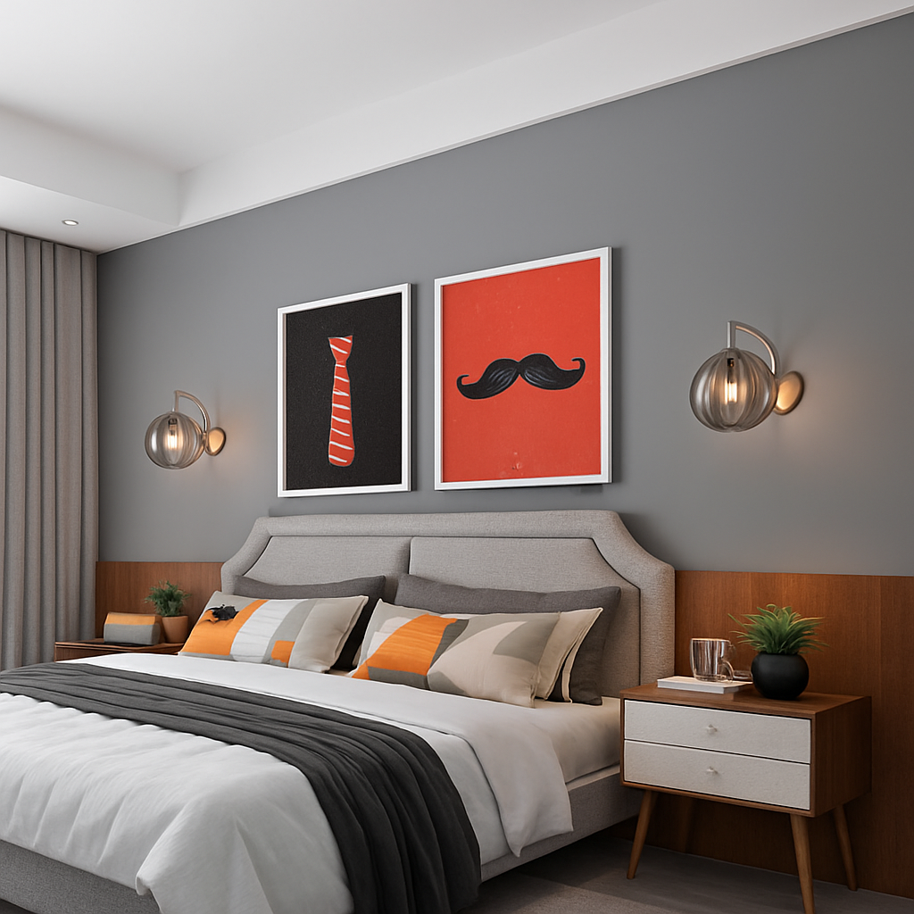 Wandlamp goudkleurig met glazen bol rookglas Ø17,5cm industrieel modern stijlvolle sfeerverlichting woonkamer gang | Sulvida