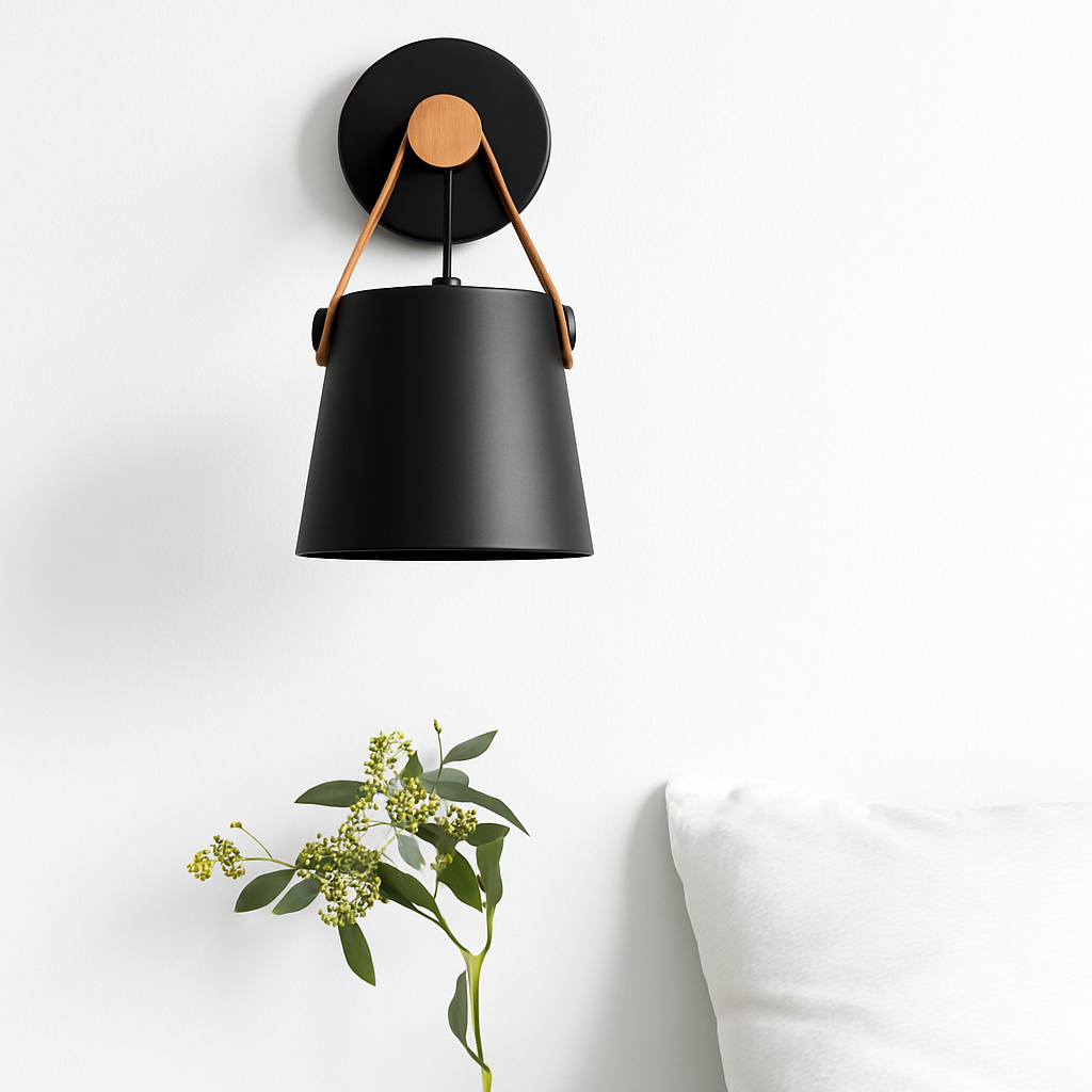 Wandlamp Metaal LED Zwart Wit Neerwaartse Lichtbundel Modern Scandinavisch E27 Keuken Slaapkamer Gang | Sulvida