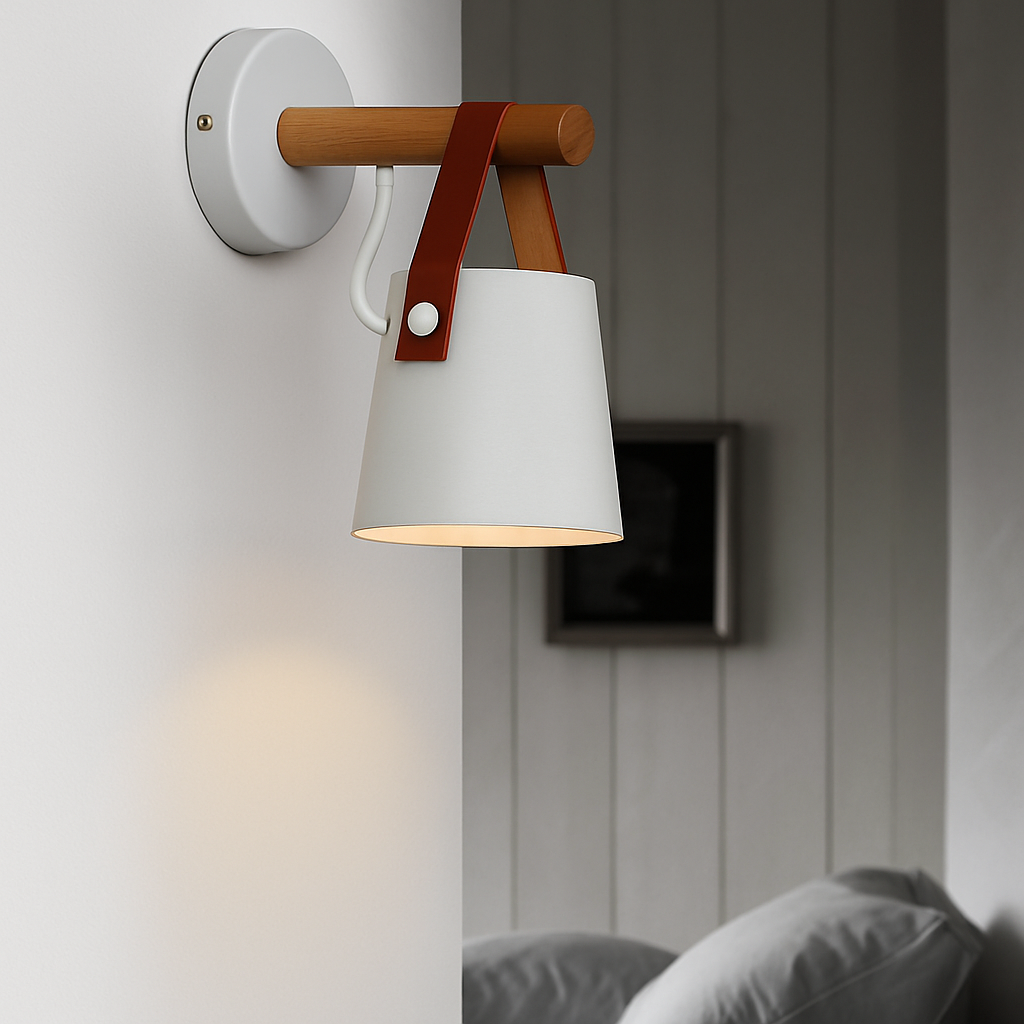 Wandlamp Metaal LED Zwart Wit Neerwaartse Lichtbundel Modern Scandinavisch E27 Keuken Slaapkamer Gang | Sulvida
