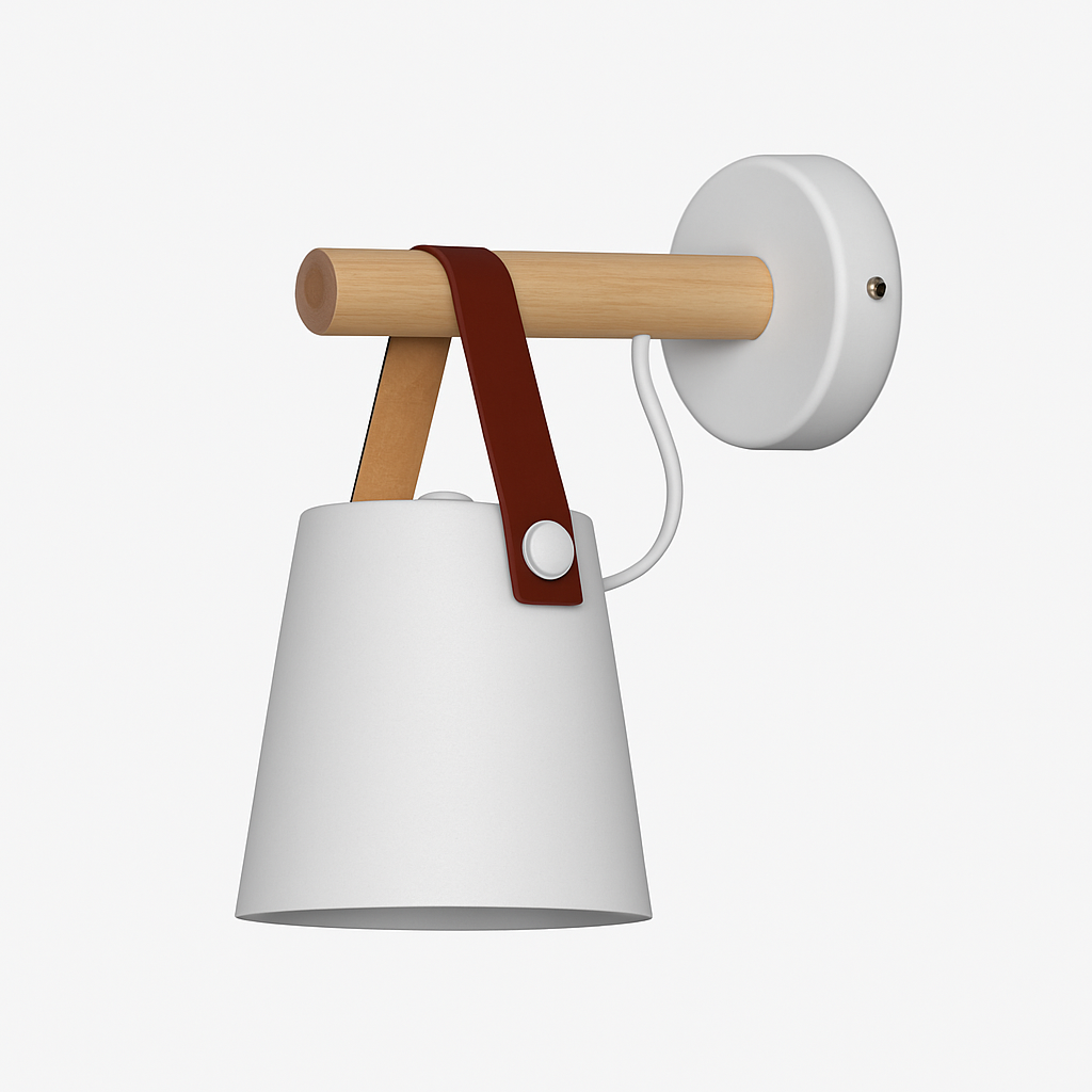 Wandlamp Metaal LED Zwart Wit Neerwaartse Lichtbundel Modern Scandinavisch E27 Keuken Slaapkamer Gang | Sulvida