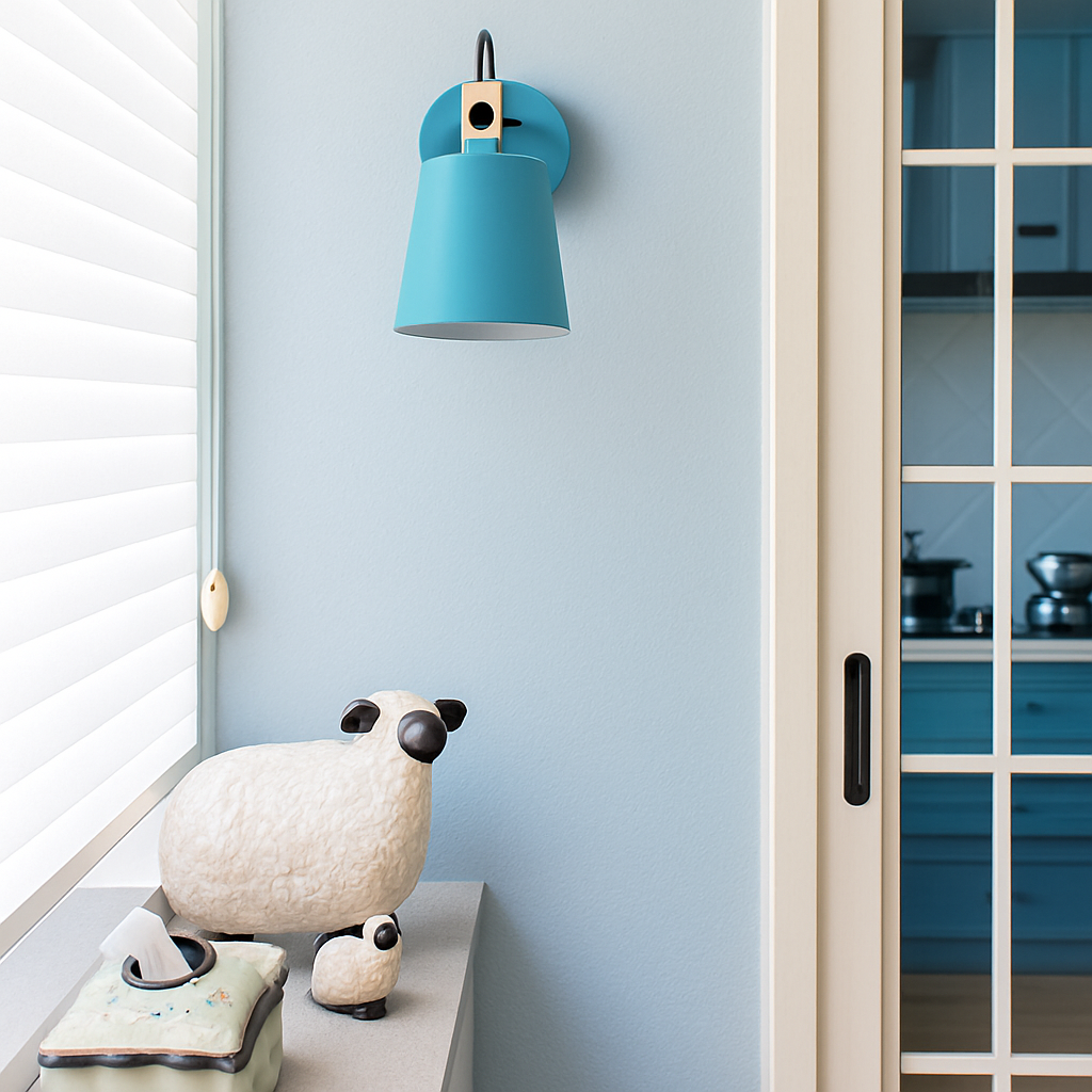 Wandlamp met hout en metaal design Scandinavisch stijl E27 fitting zwart wit voor woonkamer slaapkamer | Sulvida
