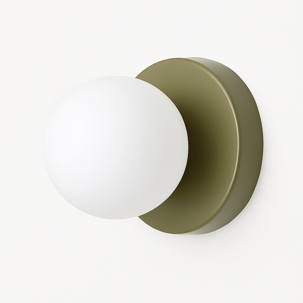Glazen wandlamp ronde kap 10-12 cm macaron stijl LED verlichting slaapkamer hal gang modern interieur | Sulvida