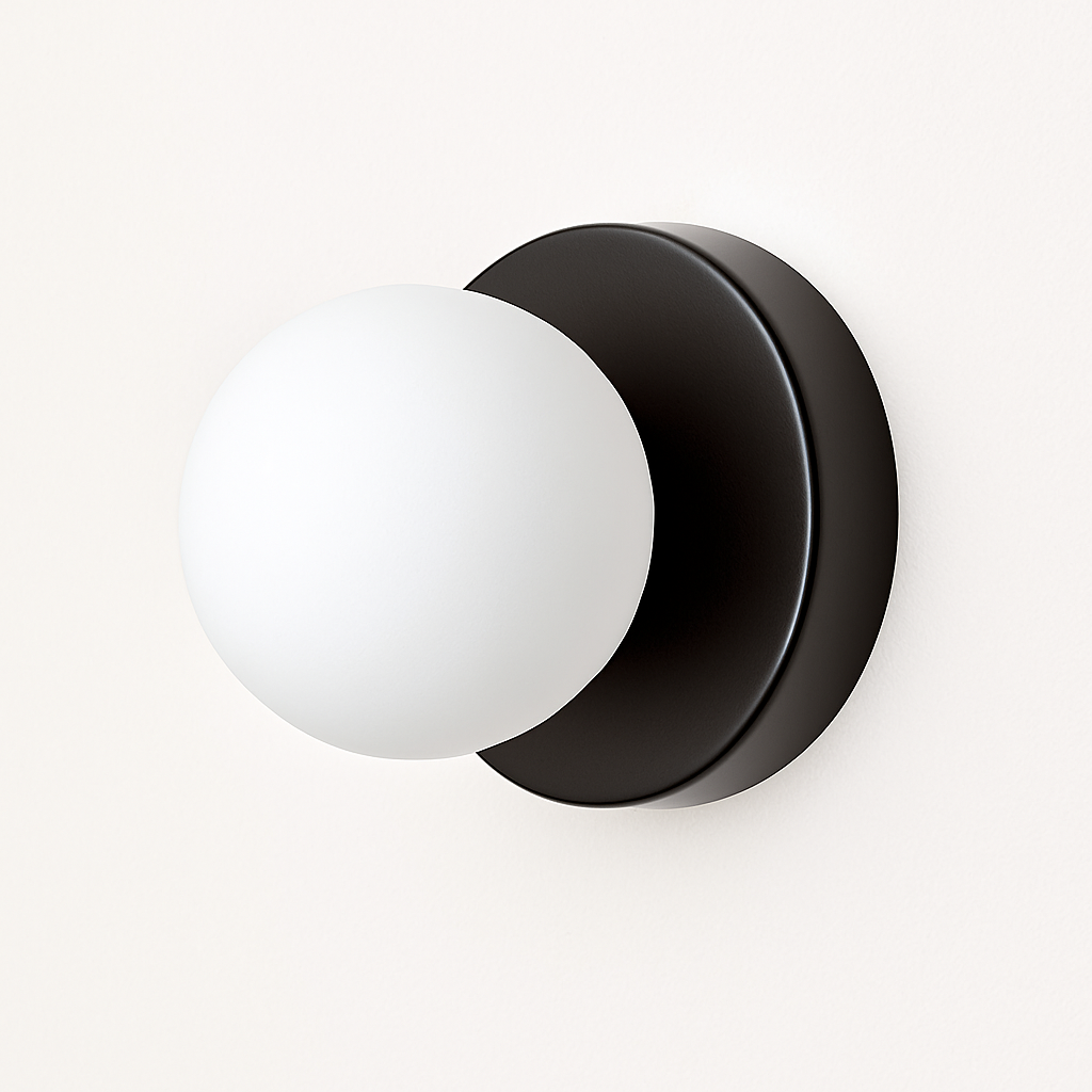 Glazen wandlamp ronde kap 10-12 cm macaron stijl LED verlichting slaapkamer hal gang modern interieur | Sulvida