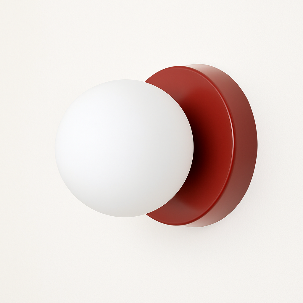Glazen wandlamp ronde kap 10-12 cm macaron stijl LED verlichting slaapkamer hal gang modern interieur | Sulvida
