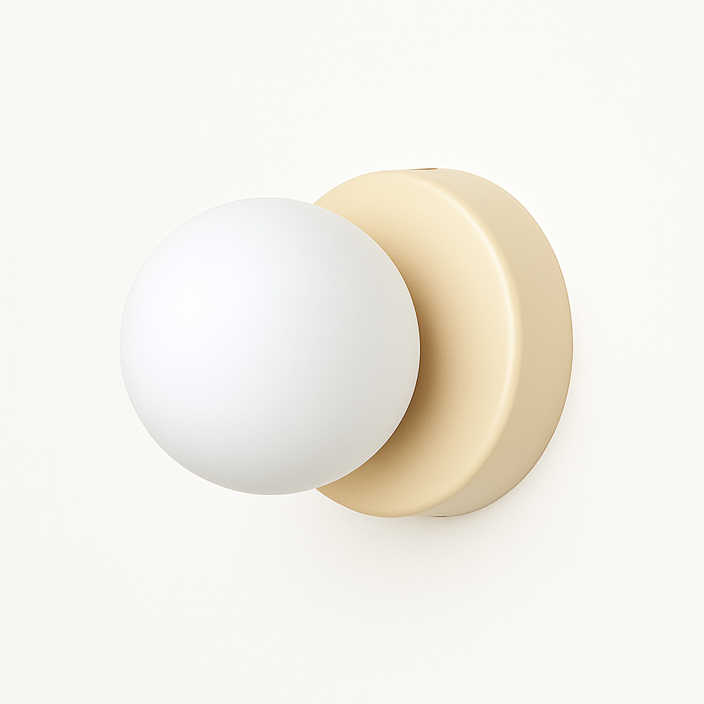 Glazen wandlamp ronde kap 10-12 cm macaron stijl LED verlichting slaapkamer hal gang modern interieur | Sulvida